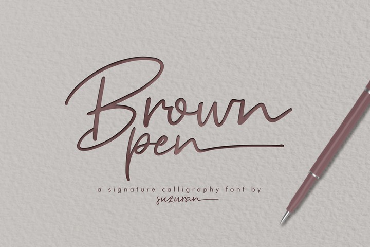 Пример шрифта Brown Pen